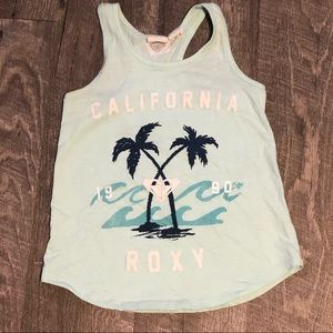 Girls roxy tank top. Mint green in color